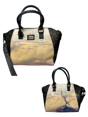 Collectables Disney Themed Black & Cream Satchel Handbag